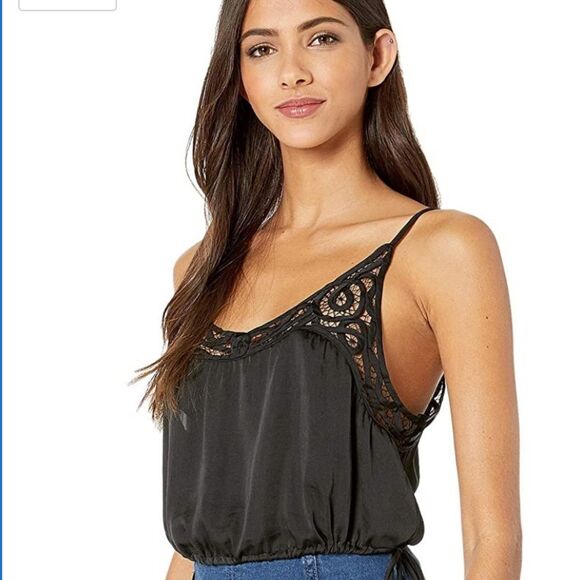 Free People Intimately Black Blouson Satin Brami Crop Camisole XS - Picture 11 of 13
